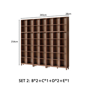 Phoebe 39cm/76cm/113cm Merpauh Wood Storage Cabinet Chest/Bookcase With Leg for Home Walnut Color