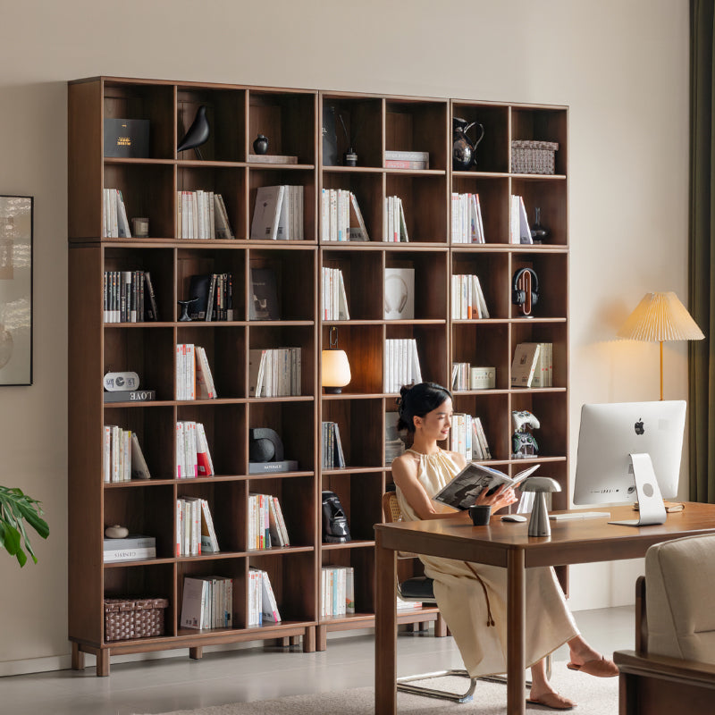 Phoebe 39cm/76cm/113cm Merpauh Wood Storage Cabinet Chest/Bookcase With Leg for Home Walnut Color