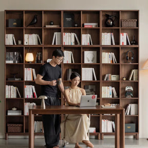 Phoebe 39cm/76cm/113cm Merpauh Wood Storage Cabinet Chest/Bookcase With Leg for Home Walnut Color