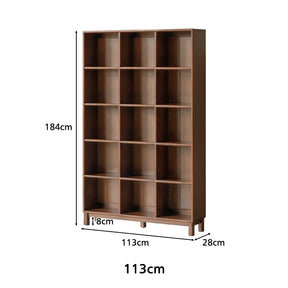 Phoebe 76cm/113cm Merpauh Wood Storage Cabinet Chest/Bookcase With Leg for Home Walnut Color