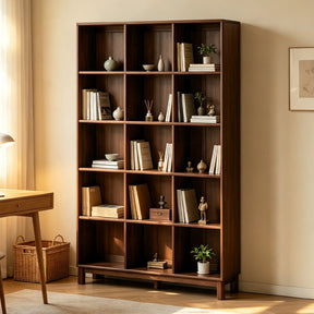 Phoebe 76cm/113cm Merpauh Wood Storage Cabinet Chest/Bookcase With Leg for Home Walnut Color