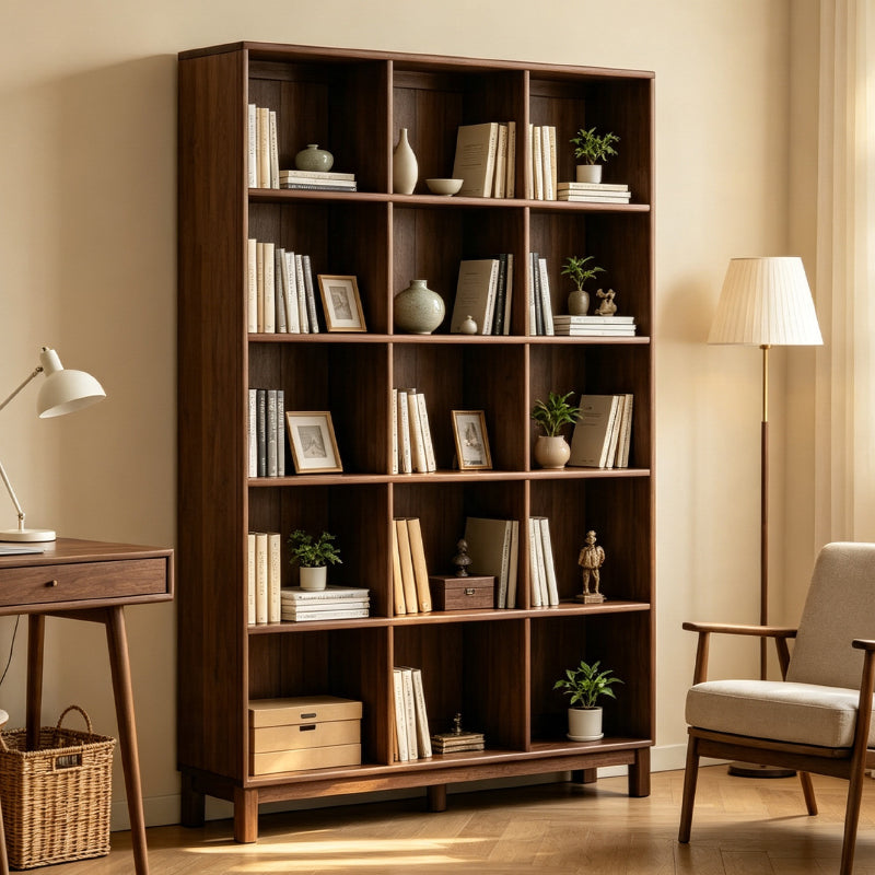 Phoebe 76cm/113cm Merpauh Wood Storage Cabinet Chest/Bookcase With Leg for Home Walnut Color