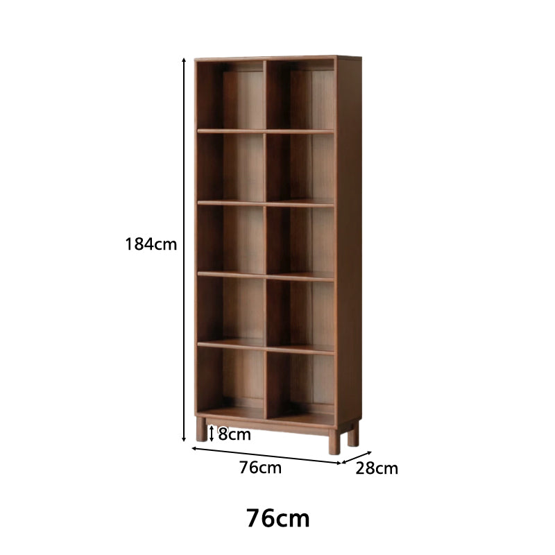 Phoebe 76cm/113cm Merpauh Wood Storage Cabinet Chest/Bookcase With Leg for Home Walnut Color