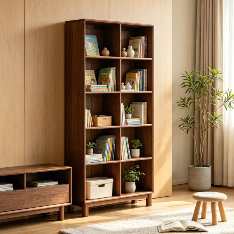 Phoebe 76cm/113cm Merpauh Wood Storage Cabinet Chest/Bookcase With Leg for Home Walnut Color