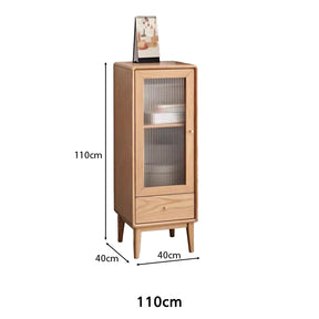 Ewan 110cm/130cm FAS-Graded Solid American Oak Wood Bookcase Display Shelf/Storage Cabinet