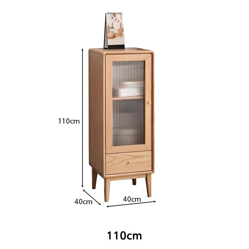 Ewan 110cm/130cm FAS-Graded Solid American Oak Wood Bookcase Display Shelf/Storage Cabinet