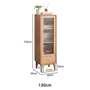 Ewan 110cm/130cm FAS-Graded Solid American Oak Wood Bookcase Display Shelf/Storage Cabinet
