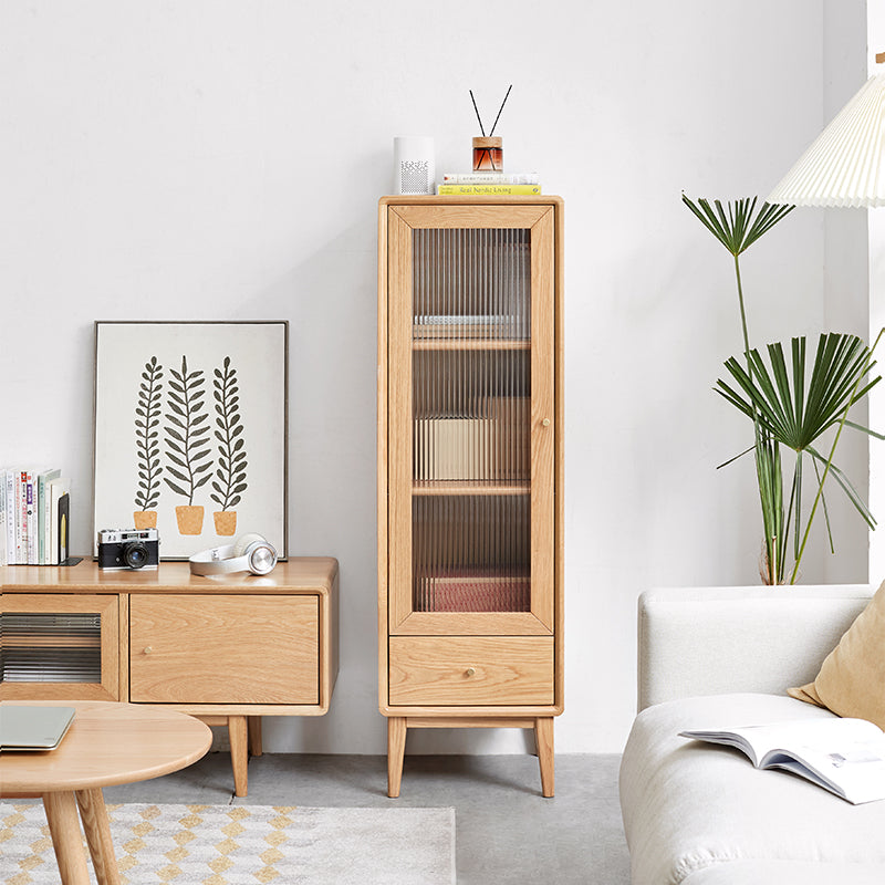 Ewan 110cm/130cm FAS-Graded Solid American Oak Wood Bookcase Display Shelf/Storage Cabinet