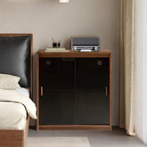 Ezra FAS-Graded Solid Black Walnut Wood Floor-standing Modular Storage Cabinet Chest Set for Home