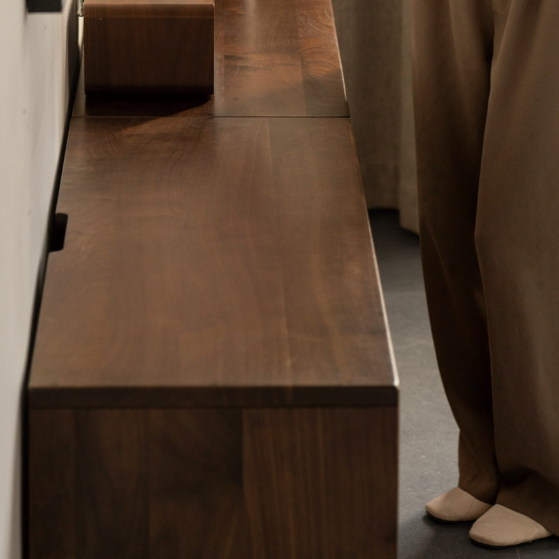 Ezra FAS-Graded Solid Black Walnut Wood Floor-standing Modular Storage Cabinet Chest Set for Home