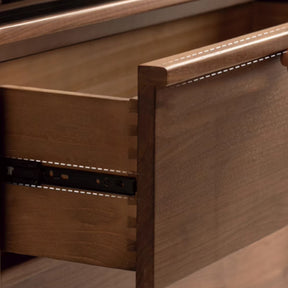 Ezra FAS-Graded Solid Black Walnut Wood Floor-standing Modular Storage Cabinet Chest Set for Home