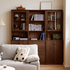 Chic FAS-Graded American Oak Bookcase Modular Display Shelf & Storage Multiple Color