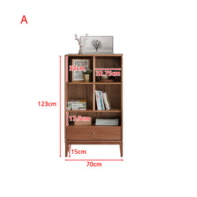 Carol FAS-Graded Solid American Oak Wood Bookcase Display Shelf & Storage Multiple Size
