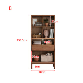Carol FAS-Graded Solid American Oak Wood Bookcase Display Shelf & Storage Multiple Size