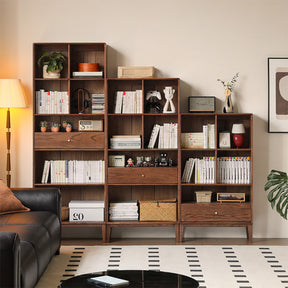 Carol FAS-Graded Solid American Oak Wood Bookcase Display Shelf & Storage Multiple Size