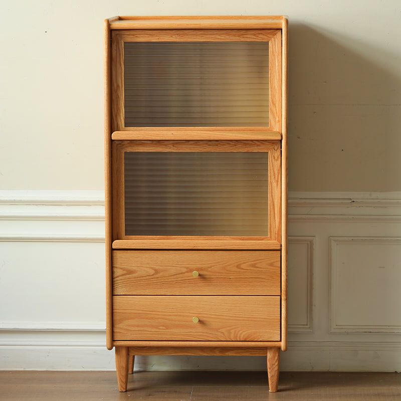 Florence FAS-Graded Solid American Oak Wood Flip-door Bookcase Display Shelf & Storage Multiple Size/Color
