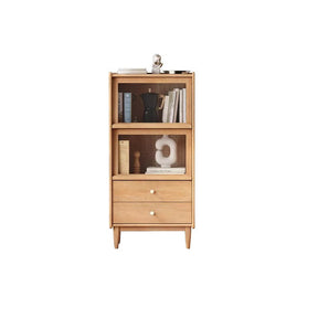 Florence FAS-Graded Solid American Oak Wood Flip-door Bookcase Display Shelf & Storage Multiple Size/Color