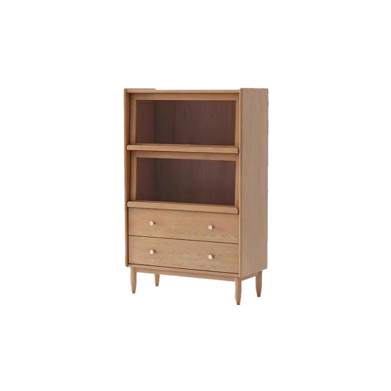Florence FAS-Graded Solid American Oak Wood Flip-door Bookcase Display Shelf & Storage Multiple Size/Color