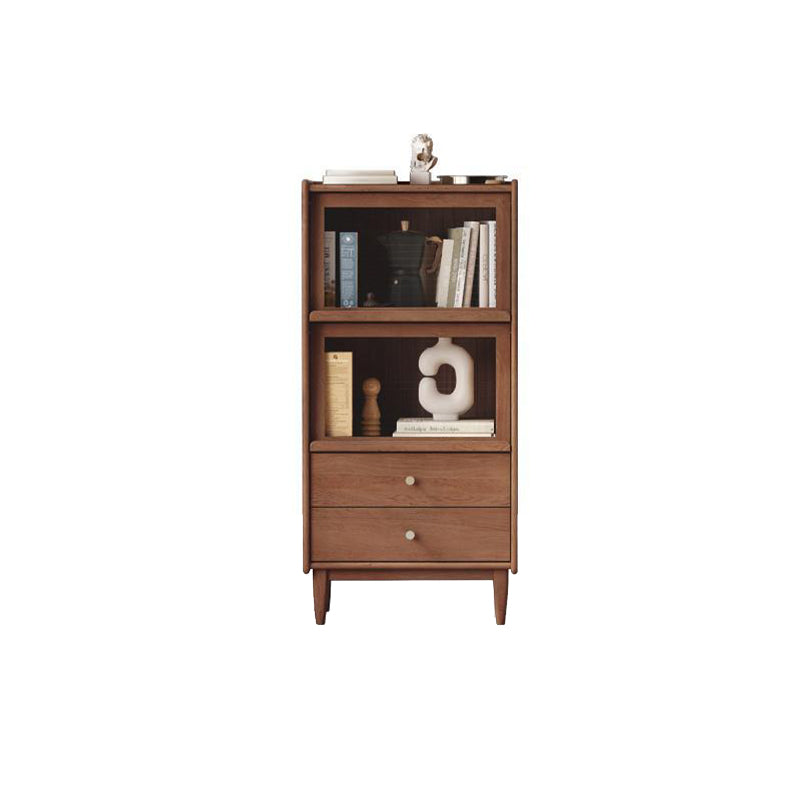 Florence FAS-Graded Solid American Oak Wood Flip-door Bookcase Display Shelf & Storage Multiple Size/Color