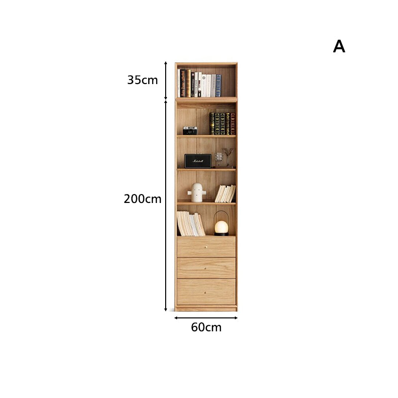 Gregory FAS-Graded Solid Ash Wood Bookcase Display Shelf/Storage Cabinet