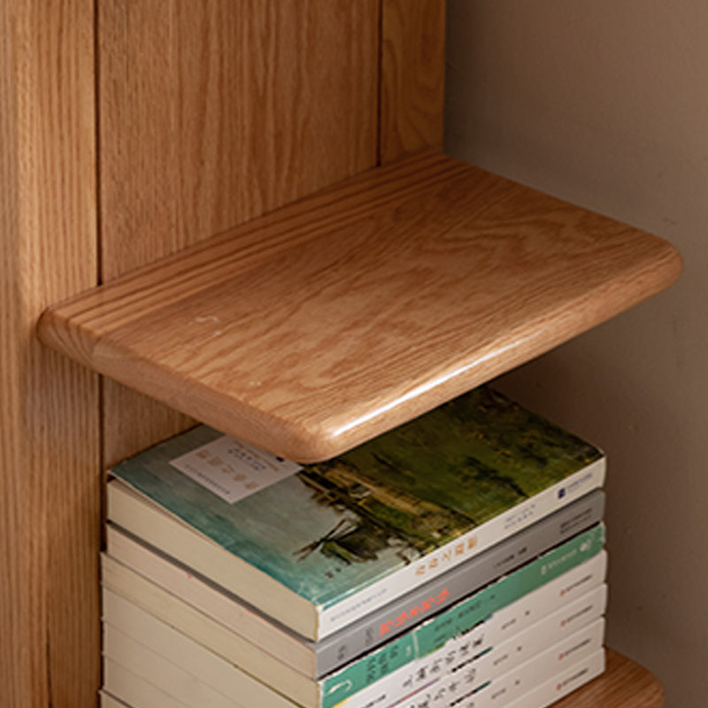 Lucian 4-Tier/5-Tier FAS-Graded Solid American Oak Wood Floor Bookcase Bookshelf/Storage Rack Multiple Color
