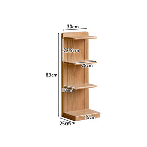 Lucian 4-Tier/5-Tier FAS-Graded Solid American Oak Wood Floor Bookcase Bookshelf/Storage Rack Multiple Color