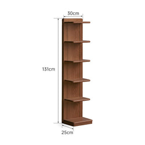 Lucian 4-Tier/5-Tier FAS-Graded Solid American Oak Wood Floor Bookcase Bookshelf/Storage Rack Multiple Color