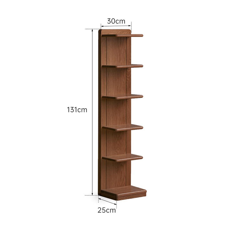 Lucian 4-Tier/5-Tier FAS-Graded Solid American Oak Wood Floor Bookcase Bookshelf/Storage Rack Multiple Color