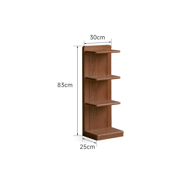 Lucian 4-Tier/5-Tier FAS-Graded Solid American Oak Wood Floor Bookcase Bookshelf/Storage Rack Multiple Color