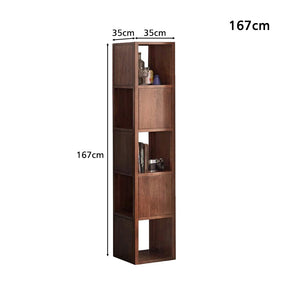 Sidney 1.01m/1.67m FAS-Graded Solid American Oak Wood Floor Bookcase Bookshelf/Storage Rack