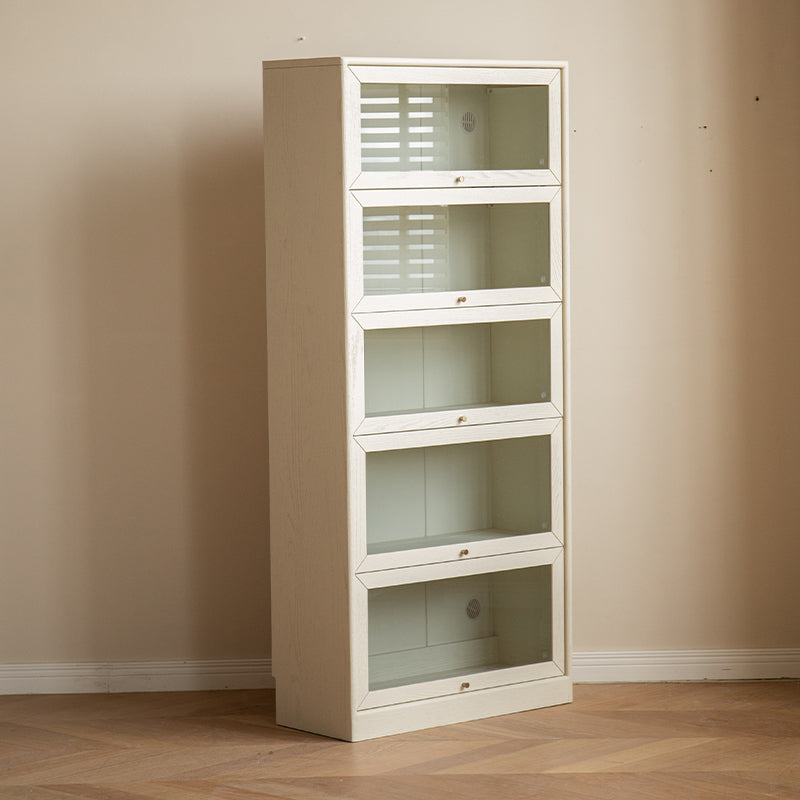 Jared FAS-Graded Solid American Oak Wood Floor-standing Bookcase Bookshelf/Storage Rack With Light Multiple Size