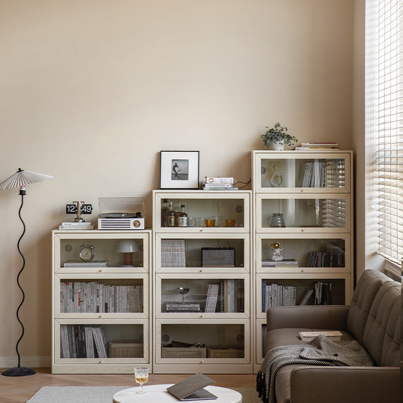 Jared FAS-Graded Solid American Oak Wood Floor-standing Bookcase Bookshelf/Storage Rack With Light Multiple Size