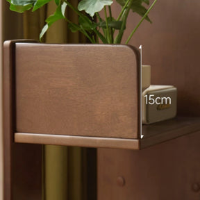 Wade 60cm/80cm Rubberwood Floor Bookshelf/Media Storage Shelves Walnut Color