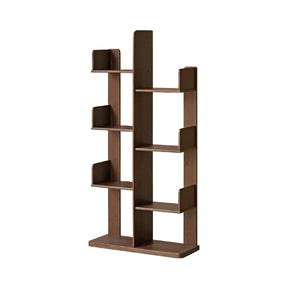 Wade 60cm/80cm Rubberwood Floor Bookshelf/Media Storage Shelves Walnut Color