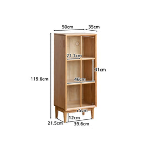 Zoey 0.5m FAS-Graded Solid American Oak Wood Bookcase Display Shelf/Storage Cabinet