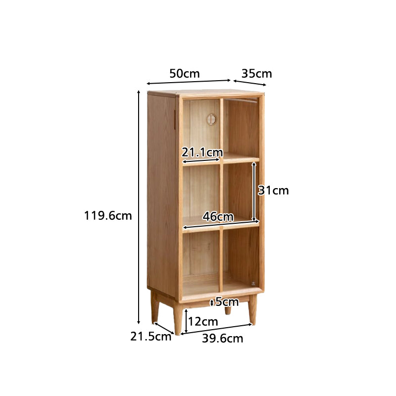 Zoey 0.5m FAS-Graded Solid American Oak Wood Bookcase Display Shelf/Storage Cabinet