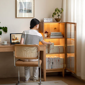 Zoey 0.5m FAS-Graded Solid American Oak Wood Bookcase Display Shelf/Storage Cabinet