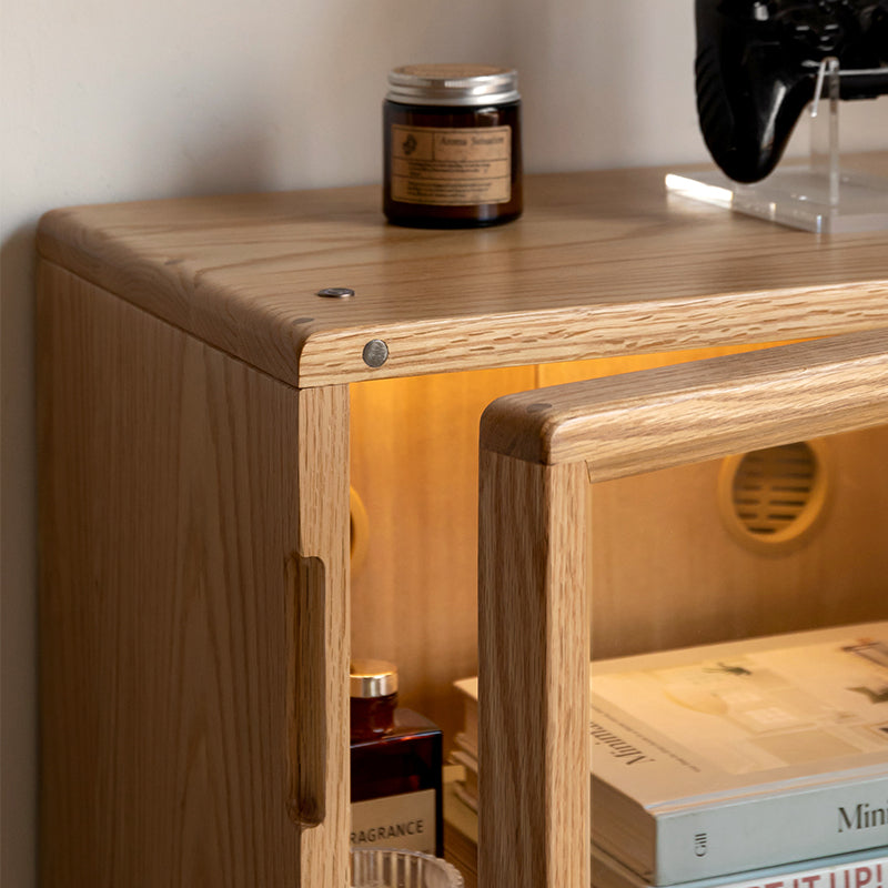 Zoey 0.5m FAS-Graded Solid American Oak Wood Bookcase Display Shelf/Storage Cabinet