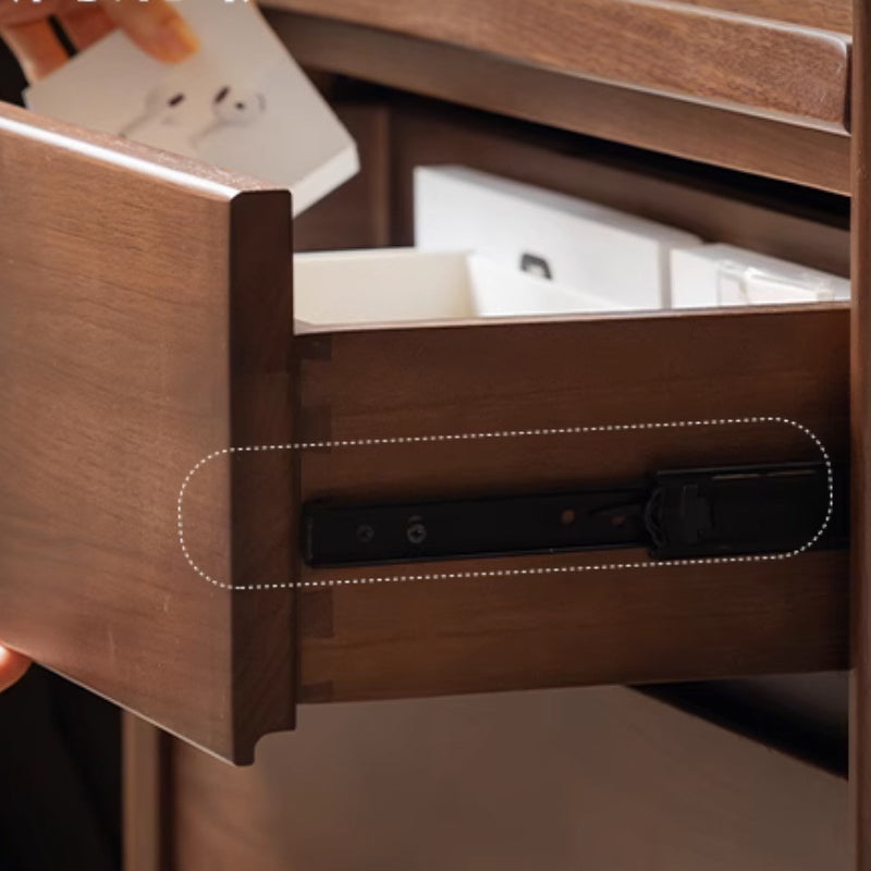 Frederick FAS-Graded Solid Black Walnut Wood Flip-door Bookcase Display Shelf/Storage Cabinet