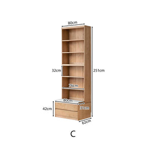Eugene FAS-Graded Solid Ash Wood Bookcase Modular Display Shelf & Storage Multiple Size