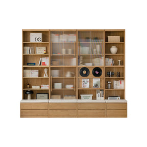 Eugene FAS-Graded Solid Ash Wood Bookcase Modular Display Shelf & Storage Multiple Size