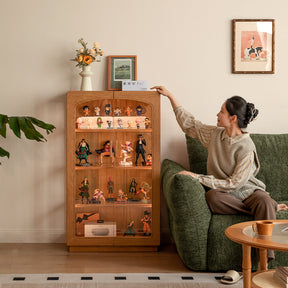 Emery 70cm FAS-Graded Solid Cherry Wood Bookcase Display Shelf/Storage Cabinet