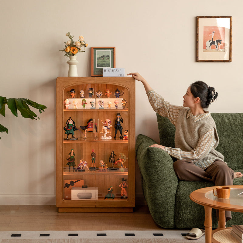 Emery 70cm FAS-Graded Solid Cherry Wood Bookcase Display Shelf/Storage Cabinet