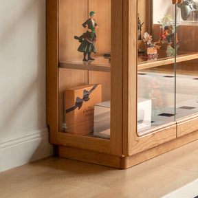 Emery 70cm FAS-Graded Solid Cherry Wood Bookcase Display Shelf/Storage Cabinet