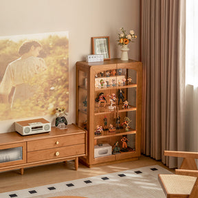 Emery 70cm FAS-Graded Solid Cherry Wood Bookcase Display Shelf/Storage Cabinet