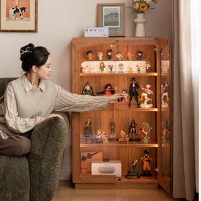 Emery 70cm FAS-Graded Solid Cherry Wood Bookcase Display Shelf/Storage Cabinet