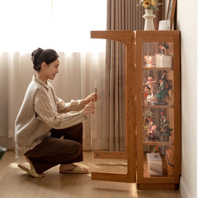 Emery 70cm FAS-Graded Solid Cherry Wood Bookcase Display Shelf/Storage Cabinet