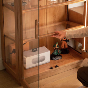 Emery 70cm FAS-Graded Solid Cherry Wood Bookcase Display Shelf/Storage Cabinet