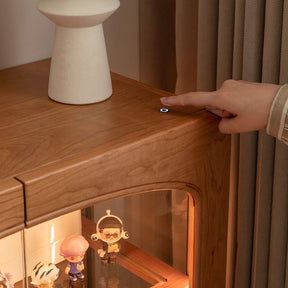 Emery 70cm FAS-Graded Solid Cherry Wood Bookcase Display Shelf/Storage Cabinet