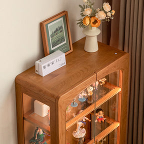 Emery 70cm FAS-Graded Solid Cherry Wood Bookcase Display Shelf/Storage Cabinet